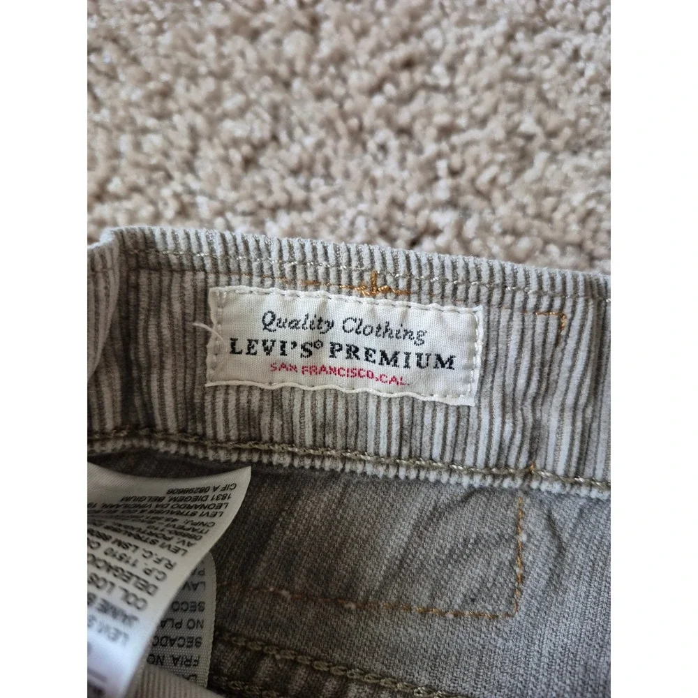 LEVIS PREMIUM Mens Corduroy Pants Tan Straight Leg Casual Workwear Size‎ 32x30